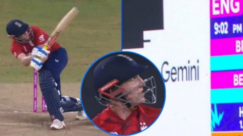 ENG vs NZ: Harry Brook का जोरदार छक्का! स्टेडियम की डिस्प्ले स्क्रीन भी नहीं झेल पाई इसका वार; देखें