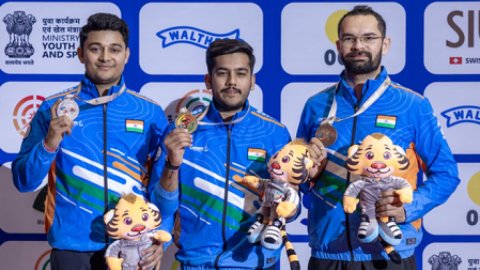 एशियन राइफल/पिस्टल चैंपियनशिप: ऐश्वर्य ने 50 मीटर राइफल 3 पोजीशन में साधा गोल्ड पर निशाना