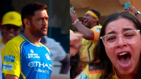 VIDEO: CSK के ROAR 2026 फैन इवेंट में धोनी की एंट्री से गूंज उठा चेपॉक, माही की एक झलक देख भावुक हुई
