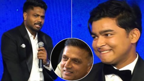 VIDEO: 'अगर पहला बॉल मिला तो उड़ा देंगे', संजू ने सुनाया राहुल द्रविड़ और वैभव सूर्यवंशी के बीच हुई 