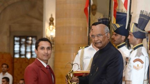 Aug 2019,New Delhi,Ram Nath Kovind,Arjuna Award 2019,Rashtrapati Bhavan,Fouaad Mirza