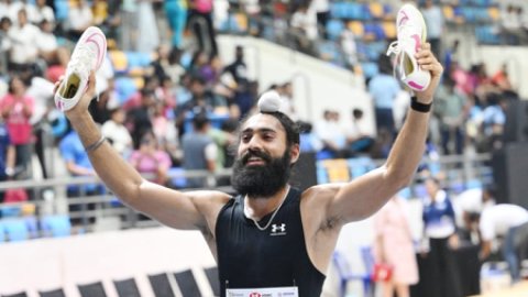 नेशनल इंडोर एथलेटिक्स: 60 मीटर दौड़ में गुरविंदरवीर सिंह ने जीता गोल्ड