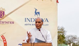New Delhi: Rajnath Singh Attends Aditya Birla Memorial Polo Cup Final
