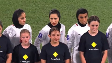 Iranian women's soccer team refuse to sing national anthem in AFC Asian Cup opener