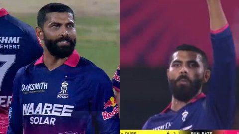 Ravindra Jadeja IPL 2026: CSK के खिलाफ 2 wickets लेते हुए bowling spell moment