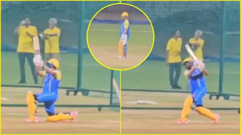 नेट्स के पीछे खड़े थे Thala और खड़े-खड़े छक्के मार रहा था 27 साल का बैटर! CSK कैंप से Viral हुआ तूफा