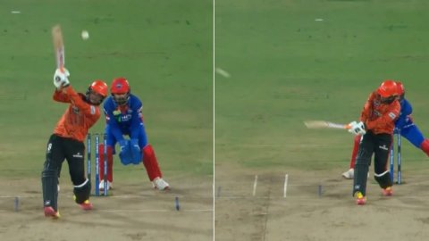 VIDEO: क्या आपने देखा अभिषेक शर्मा का बेबाक अंदाज? नितीश राणा को लगातार दो करारे छक्के जड़कर पूरा कि