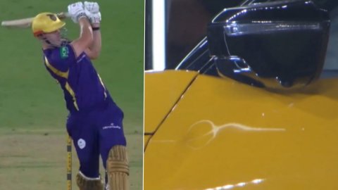 VIDEO: Cameron Green ने अशोक शर्मा की गेद पर जड़ा तूफानी छक्का, स्टेडियम में खड़ी Tata Sierra पर पड़