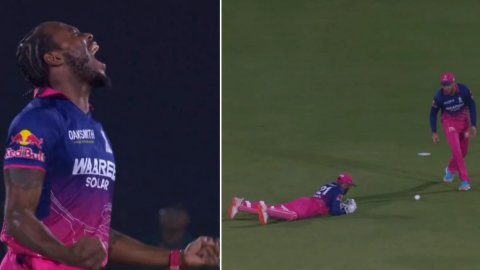 VIDEO: Dhruv Jurel से पहली ही गेंद पर छूटा Travis Head का कैच, Jofra Archer हो गए आगबबूला