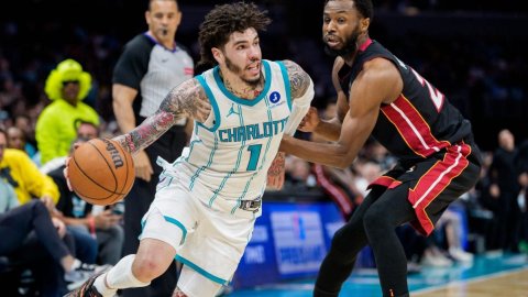 LaMelo Ball Charlotte Hornets vs Miami Heat