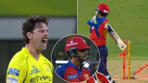 VIDEO: Matt Henry ने लिया Priyansh Arya से बदला! पिछली गेंद में जड़ा था लंबा छ्क्का अगली में उखाड़ा 