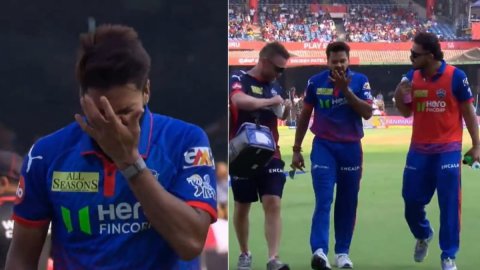 VIDEO: फील्डिंग के दौरान Mukesh Kumar के नाक पर लगी जोरदार चोट, खून बहता देख मैदान छोड़ने पर हुए मजब