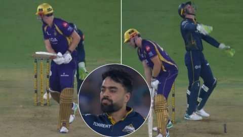 VIDEO: राशिद खान ने एक ही ओवर में कैमरून ग्रीन को दो बार फंसाया, बटलर ने पहले छोड़ा मौका फिर लपका कम