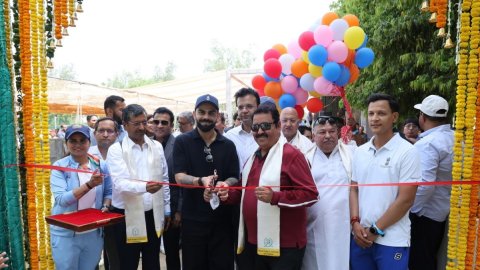 Be honest with your dreams, follow it with commitment: Kohli gives pep talk to school kids at cricke