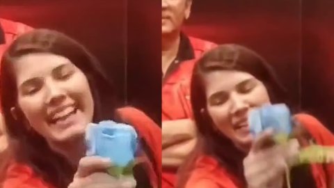 VIDEO: लिफ्ट में फैन ने दिया काव्या मारन को फूल, मालकिन ने भी हंसते हुए नहीं किया फैन को निराश