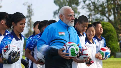 FIFA chief Infantino applauds PM Modi's football session in Sikkim