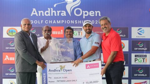 Golf: Khalin Joshi ends title drought with Andhra Open win