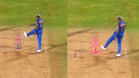 VIDEO: SRH के हाथों 6 विकेट से हार के बाद हार्दिक पांड्या ने दिखाया गुस्सा, स्टंप्स को लगभग मार ही द