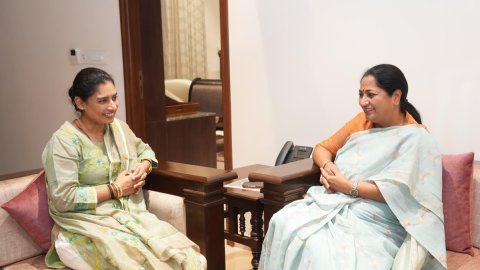 Progress around Nari Shakti Vandan is truly encouraging, says Mithali after meeting Delhi CM Rekha G