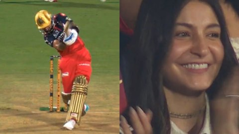 Virat Kohli IPL 2026: no look six Anushka Sharma reaction RCB vs CSK