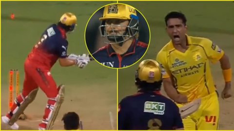 No Ball ने छीनी Anshul Kamboj की खुशी, फिर Tim David ने छक्का ठोककर Aura गिराया -99999; देखें VIDEO