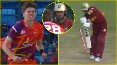 Ben Sears ने डाला सनसनाता बॉल, Glenn Maxwell के तो उड़ गए तोते; देखें VIDEO