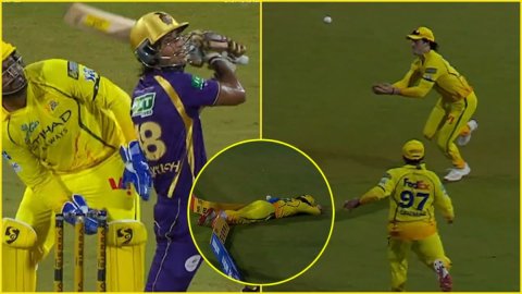 किस्मत हो तो Angkrish Raghuvanshi जैसी, Dewald Brevis ने कैच छोड़कर गिफ्ट किया सिक्स; देखें VIDEO