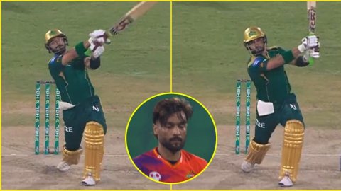 Sahibzada Farhan ने लाहौर में दिखाई दादागिरी, Mohammad Amir को एक के बाद एक ठोके दो लंबे छक्के; देखे