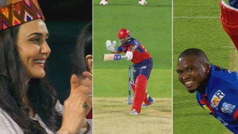 VIDEO: श्रेयस अय्यर का वन हैंडेड सिक्स देख झूम उठीं प्रीति जिंटा, लुंगी एंगिडी भी रह गए हैरान