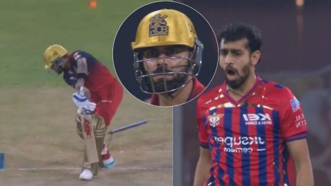 VIDEO: प्रिंस यादव ने उड़ाया विराट कोहली का ऑफ स्टंप, 140.4kph की रफ्तार से डाली बवाल गेंद 