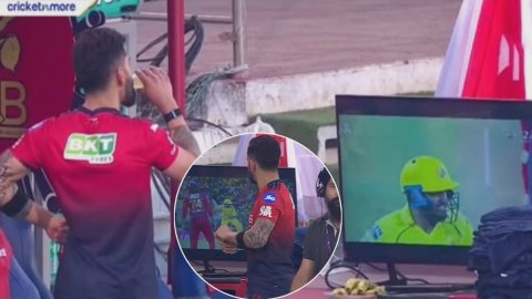 VIDEO: कोहली भी हुए उर्विल पटेल के फैन! RCB vs MI मैच से पहले डगआउट में टीवी पर देखते रहे तूफानी बल्