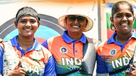 ‘Golden Grit, Fearless Spirit’: Mandaviya hails Indian women’s recurve team after World Cup gold in 