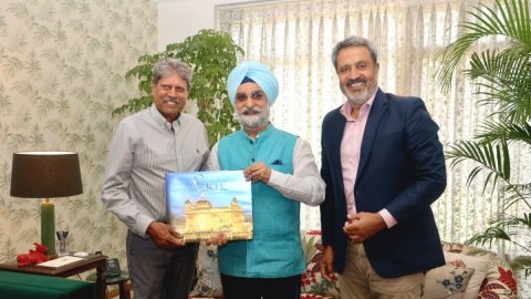 Professional Golf Tour of India (PGTI) President, Kapil Dev, Amandeep Johl meet Delhi Lt Governor; d