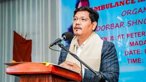 East Khasi Hill: Conrad Sangma attends an event in Shillong
