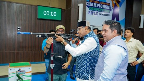 MP Sports Minister pledges talent hunt and Shooting League of India