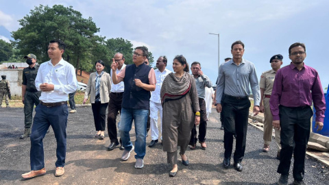 Raksha Khadse reviews progress of National Sports University Campus, interacts with athletes in Imph