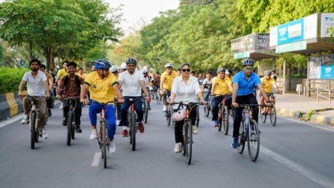 Recreational activities, fun sports zone adorn 74th edition of Fit India Sundays on Cycle