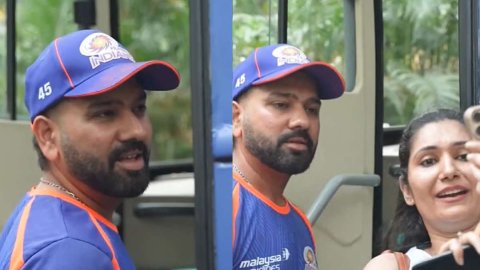 VIDEO: 'तो अब मैं क्या करूं?', रोहित शर्मा और फ़ैनगर्ल के बीच हुई मज़ेदार बातचीत वायरल