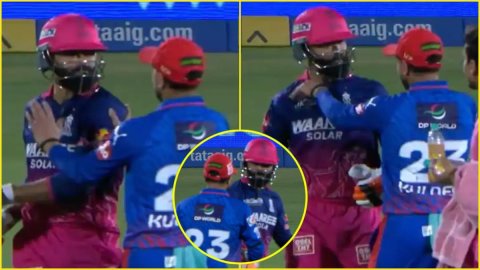 Live Match में हुई Jadeja और Kuldeep की भिड़ंत! एक ने तलवार की तरह चलाया बल्ला तो दूसरे ने भी मारा ध
