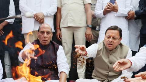 Defence Minister Rajnath Singh, UKhand CM Dhami pay tributes to shooting legend Jaspal Rana