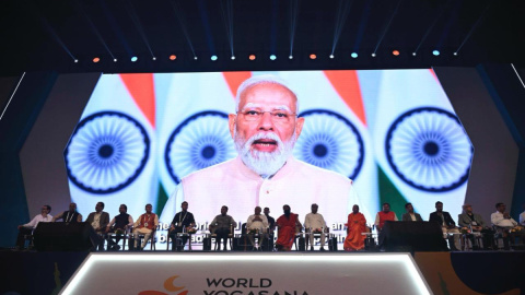 PM Modi declares open 1st World Yogasana Championship 2026 in Ahmedabad