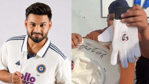 VIDEO: ऋषभ पंत ने बना दिया छोटे से फैन का दिल, ग्लव्स और टोपी कर दी गिफ्ट