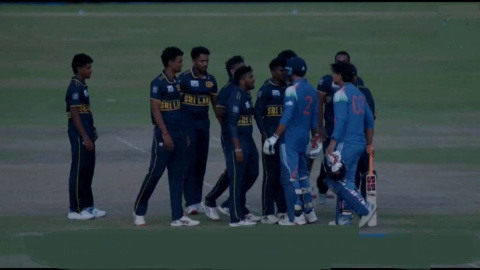 Vaibhav Sooryavanshi and Tilak Varma get into a verbal fight with Sri Lanka A players in Super Over 