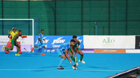 Dominant wins for Indian mens and womens teams on opening day of Youth Hockey5s Asian Cship