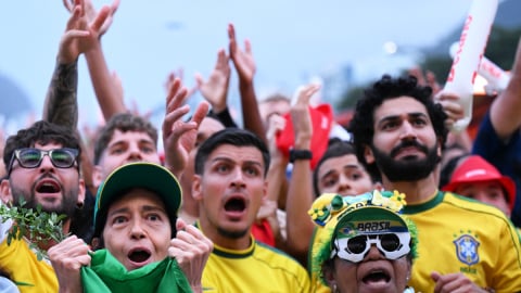 Rio de Janeiro: Brazil Fans Watch FIFA World Cup Match