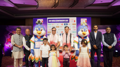 मांडविया और हिमंता बिस्वा सरमा ने बीडब्ल्यूएफ वर्ल्ड चैंपियनशिप के लिए मैस्कॉट पीको और एंथम लॉन्च कि