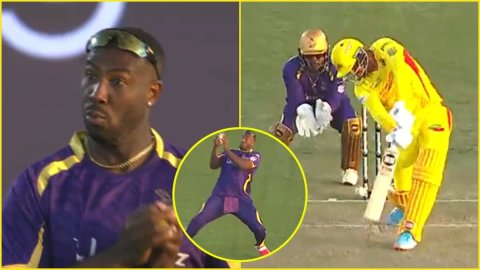 Andre Russell ने स्लिप पर पकड़ा करिश्माई कैच, Sunil Narine की बॉल पर Donovan Ferreira ने टेके घुटने;