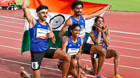 ‘Exceptional performance’: PM Modi hails India’s mixed 4x400m relay team for Asian Games silver