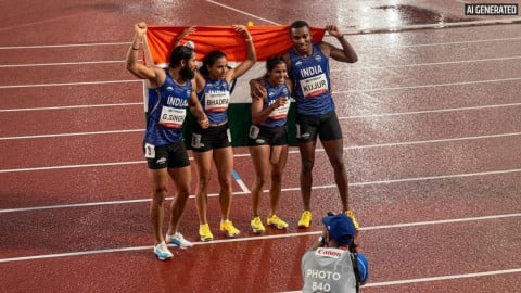 एशियन गेम्स: भारतीय टीम ने मिक्स्ड 4x100 मीटर रिले में नेशनल रिकॉर्ड के साथ जीता ब्रॉन्ज