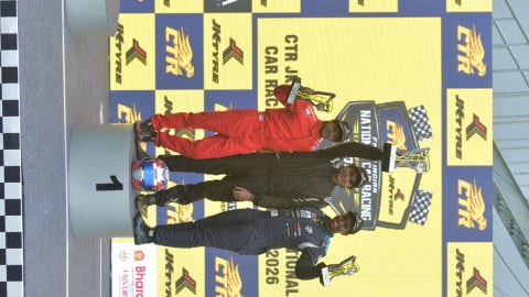 Final corner collision and 0.004s photo-finish headline as Indian National Car Racing Championship 2026 round 1 ends